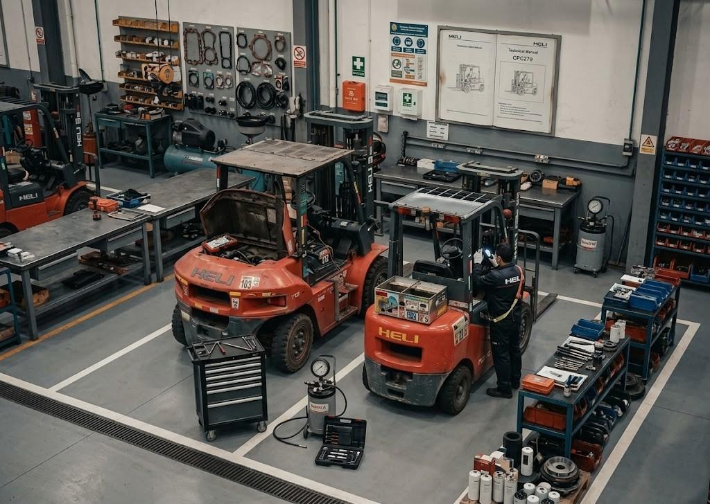 Técnico realizando mantenimiento