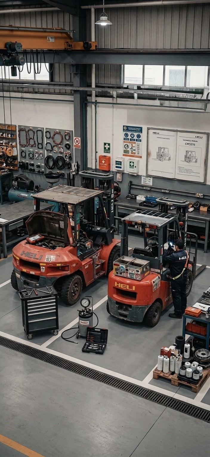 Técnico realizando mantenimiento